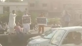 Malir 15 national highway road condition Peaceful protest by local people