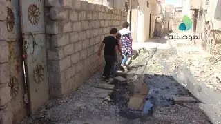 سكان منطقة الفاروق بالموصل القديمة يعانون من دمار شبكات المجاري