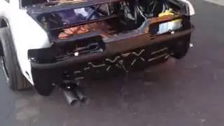 LS1 240sx S13 true dual custom exhaust with x pipe muffler
