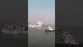 # 🛥️🛥️🚤🚤 jhaaja de adde to mumbai #.yellow gate juhu beach.mumbai offshore #ship stand area offshore