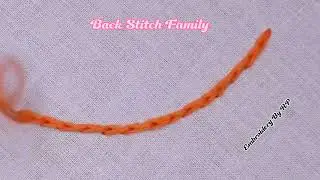 How To Do Split Back Stitch/Back Stitches Family tutorial for beginners/Embroidery By RP