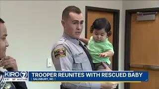 Trooper reunites with rescued baby