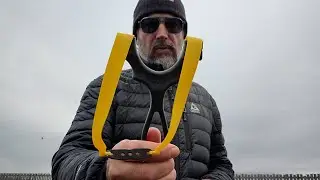 🤘👣Slingshot Rambling Session 8 Shooting NEW SimpleShot Scout X 🌦️Overcast Cold and Calm🎯
