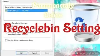 how to Delete Folder Parmnenetaly|recycle bin setting