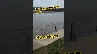 November 26, 2025 Huron River   #lake Erie  # windy  # low water