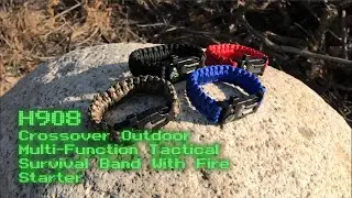 Crossover Outdoor Multi-Function Tactical Survival Band With Fire Starter