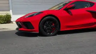 VOSSEN HF-5 GLOSS BLACK TORCH RED INNER BARREL - CORVETTE C8 - MOTORSPORTS LA&copy;