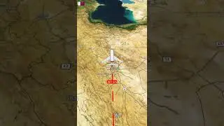 Doha Qatar to Tehran Iran #doha #qatar #tehran #iraq #iran #map #travel #animation #history #dubai