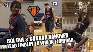 7'2 Bol Bol & 7'3 Connor Vanover KICK OFF the MVA Invitational w/ a WIN!! | Findlay Prep Highlights