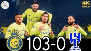 FC 25 -MESSI RONALDO NEYMAR & MBAPPE | ALL STARS |  AL NASSR 100-0 MANCHESTER UNITED