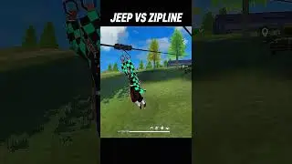 JEEP VS ZIP LINE IN FREE FIRE 😁 #shortsfreefire #shorts