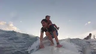 Hiwa's Daddy Daughter Surfing