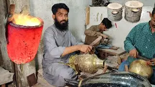 Antique Brass Flower Vase Making