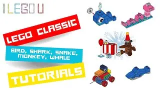 LEGO CLASSIC Animal Part 12 Building Instructions - LEGO Bird, Shark, Snake, Monkey, Whale