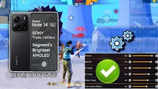 Redmi Note 14 5G free fire sensitivity setting ⚙️ | Redmi Note 14 5G free fire headshot setting ⚙️
