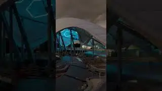 Tron construction update!  We caught a test run with lights on!  09/22/2022