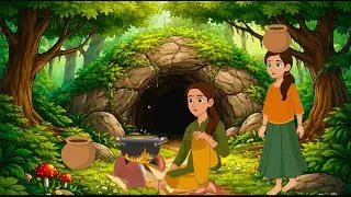 गुफा में रहने वाली दो बहने | Two sisters living in a Cave| Hindi moral story| Hindi cartoon story