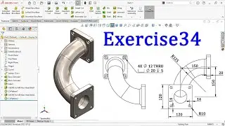 Solidworks Exercise tutorial for beginners | Exercise 34