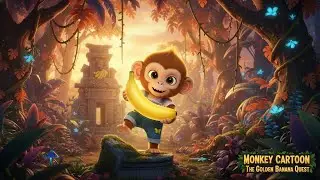 MONKEY CARTOON THE GOLDEN BANANA QUEST