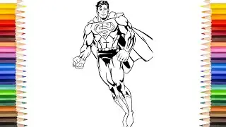 SUPERMAN Coloring Pages | Color Superman With New Suit Color Coloring Pages