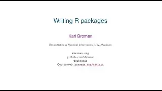 Writing R packages