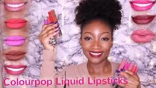 COLOURPOP ULTRA MATTE LIQUID LIPSTICKS |  Lip Swatches On Darskin