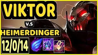 DOVE (VIKTOR) vs HEIMERDINGER - 12/0/14 KDA MID GAMEPLAY - KR Ranked GRANDMASTER