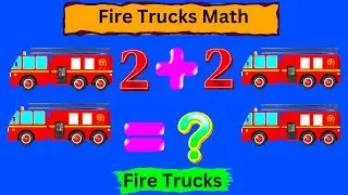 Toddler's Favorite Fire Trucks Easy Math | Kids Animated Pictures | Watch, Listen & Learn