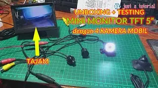 Unboxing, Review, Tes Monitor 5 inch dengan Kamera Blindspot Depan Belakang Parkir Mobil