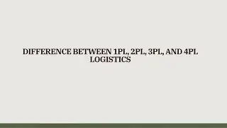 Difference Between 1PL, 2PL, 3PL & 4PL Logistics Explained | Supply Chain Basics