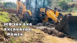 JCB 3dx 4x4 excavator vs mud | JCB excavator offroad  | Like never seen before 🔥
