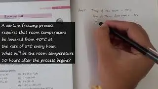 7th Ex1.3 Q6 | Freezing process requires room temperature lowered from 40&deg;C rate of 5&deg;C every hour.