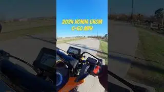 0 to 60 MPH on a Honda grom with an exhaust, intake and tune.  #grom #topspeed #honda #msx125