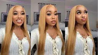 GLUELESS HONEY BLONDE WIG INSTALL + STYLING & REVIEW | ft  LUMIERE HAIR