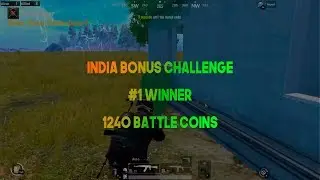 INDIA BONUS CHALLENGE PUBG MOBILE || GAMEPLAY WIN #1