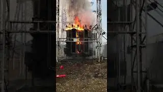 пожар трансформатора 110 кв
