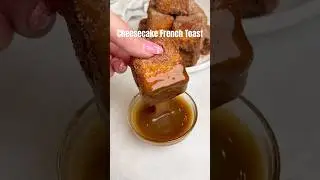 Cheesecake stuffed French toast bites! #recipe #frenchtoast #shorts