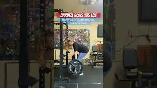 Overhand Grip Barbell Rows #backworkout #barbellrows #garagegym #strengthtraining #pullday