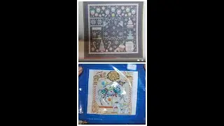 2 cross stitch kits from Aliexpress, one with silk threads!