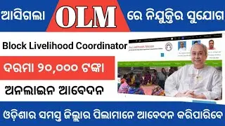 OLM Job Recruiment 2020 ll Odisha Govt Job update ll Odisha Livelihoods mission Job Vacancy 2020 ll