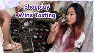 Slippers Shorts Wine Tasting, Slides Shoes Try On Review, Dangle Legs