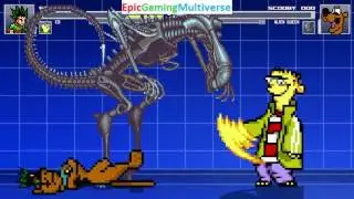 The Alien Queen And Scooby-Doo The Dog VS Gon Freecss And Ed In A MUGEN Match / Battle / Fight