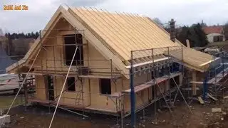 Great Working Wooden house Building Skills, Amazing Construction Process Time Lapse