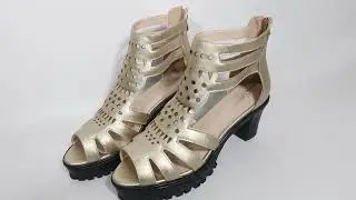 Sorbern Customized Block Heel Women Gladiator Sandals Rear Zippers Hollow Out Back Zippers