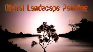 Dark (Bob Ross) Style Digital Landscape Painting (August Bay)