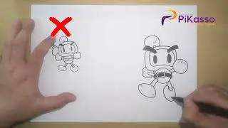 How to Draw Bomberman Step by Step