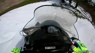 Yamaha rs viking 1000, driving downhill over the extreme snowdriftes, Crni Vrh, Juzni Kucaj