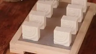 The process of making bath soap from sheep's milk @milk @soap @goat