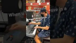 When u start a 90s rave in a music store