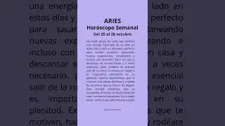 ♈ ARIES: Si no sales de casa, te lo pierdes todo
